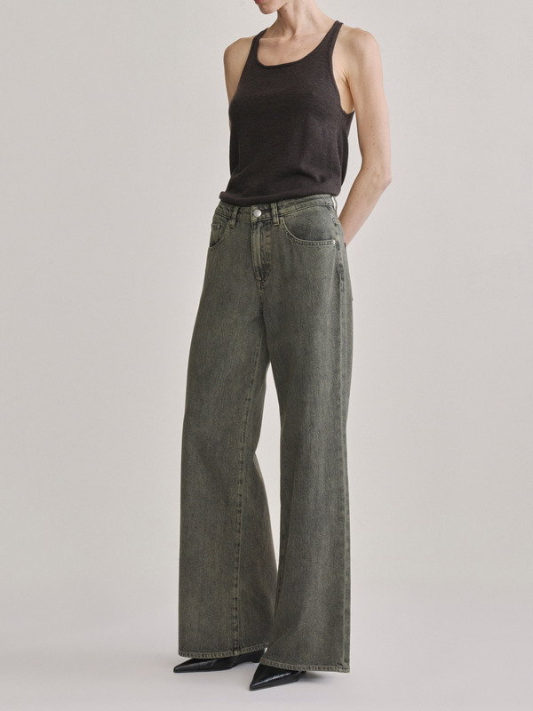 Alex Baggy Wide Leg in Character Green Aura