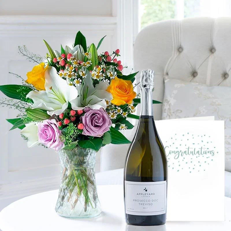 Image of Glaze, Prosecco & Congratulations Card