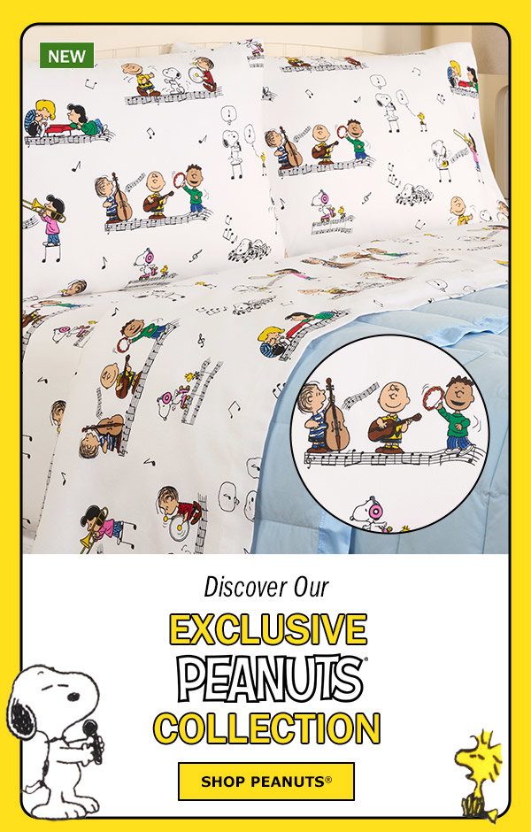 Discover Our Exclusive Peanuts Collection. Shop Peanuts. New: Peanuts Joyful Jamboree Percale Sheet Set