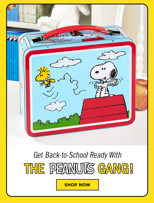Get Back-to-School Ready With the Peanuts Gang! Shop Now. Snoopy and Woodstock Peanuts Lunch Box