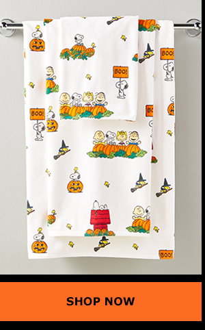 Shop Now. Peanuts Great Pumpkin Halloween Portuguese Cotton Bath Towels