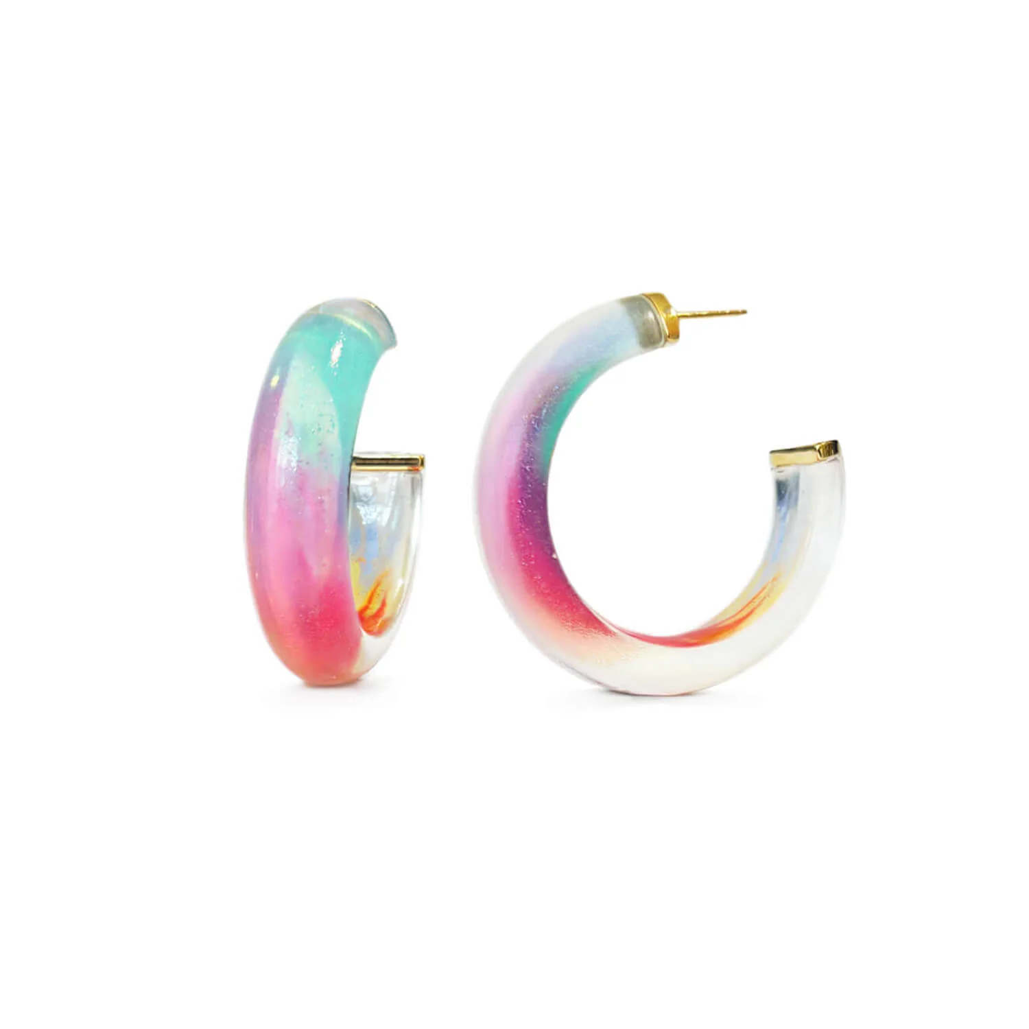 Image of Mermaid Lucite Hoops