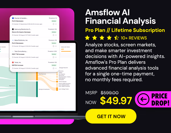 Amsflow AI Financial Analysis: Pro Plan (Lifetime Subscription)