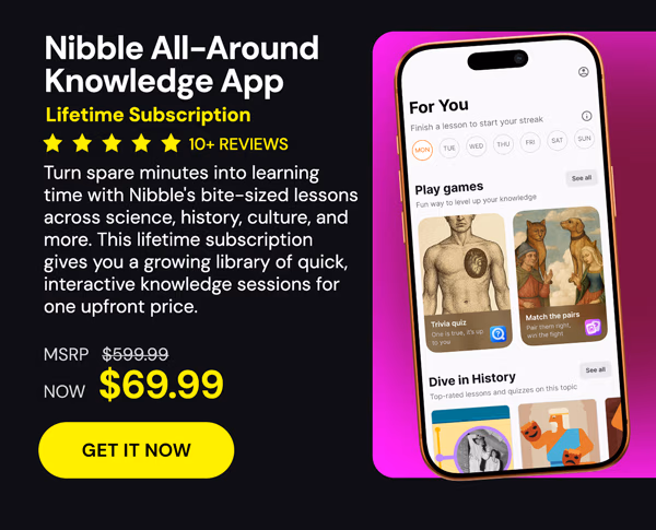 Nibble All-Around Knowledge App: Lifetime Subscription