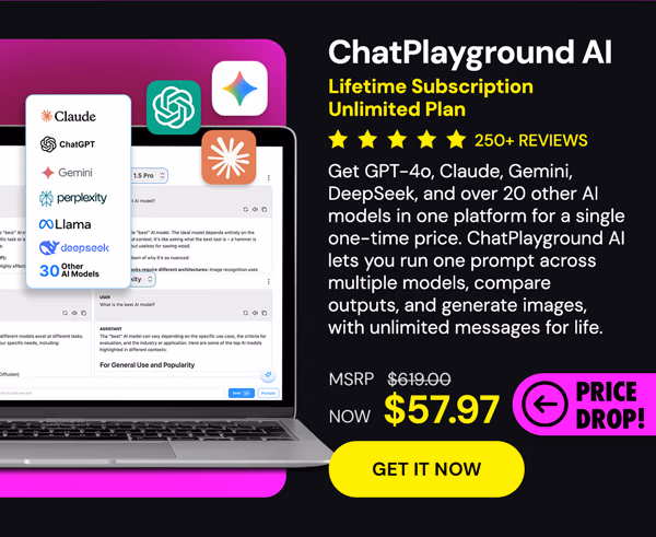 ChatPlayground AI: Lifetime Subscription (Unlimited Plan)