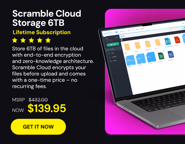 Scramble Cloud Storage Lifetime Subscription (6TB)
