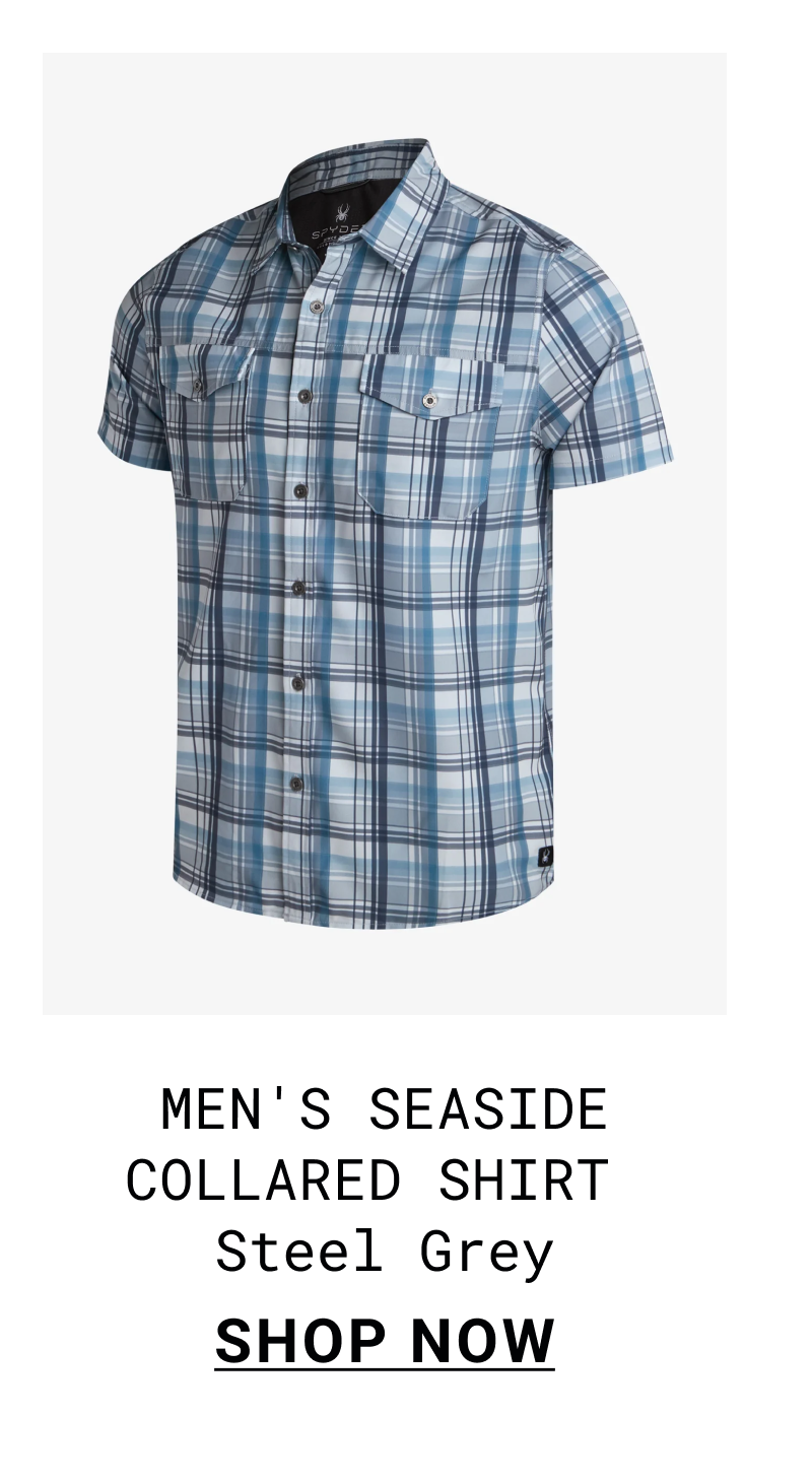 Men's Seaside Collared Shirt - Steel Grey