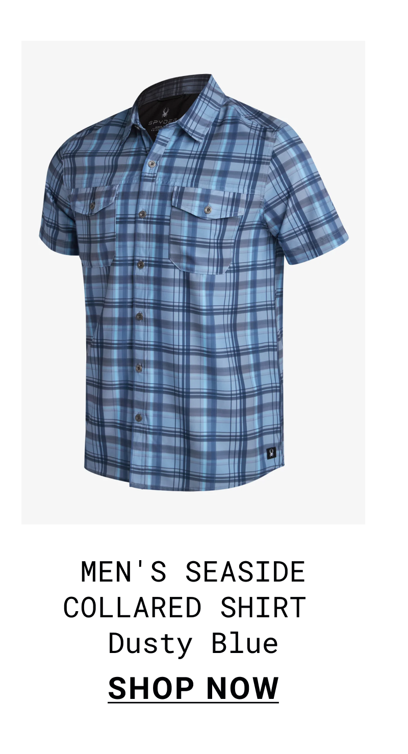 Men's Seaside Collared Shirt- Dusty Blue