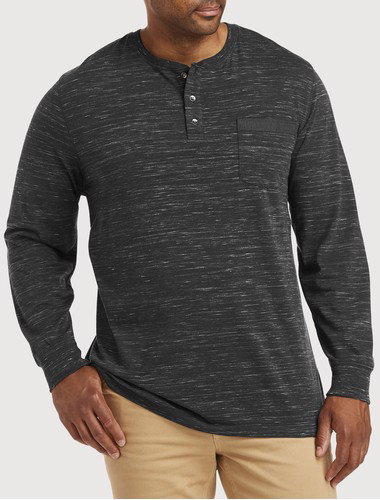 Long-Sleeve Jersey Henley Shirt