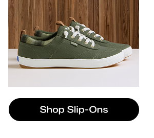 A side view of the Center III Canvas Slip-Ons in olive. Shop Slip-Ons.