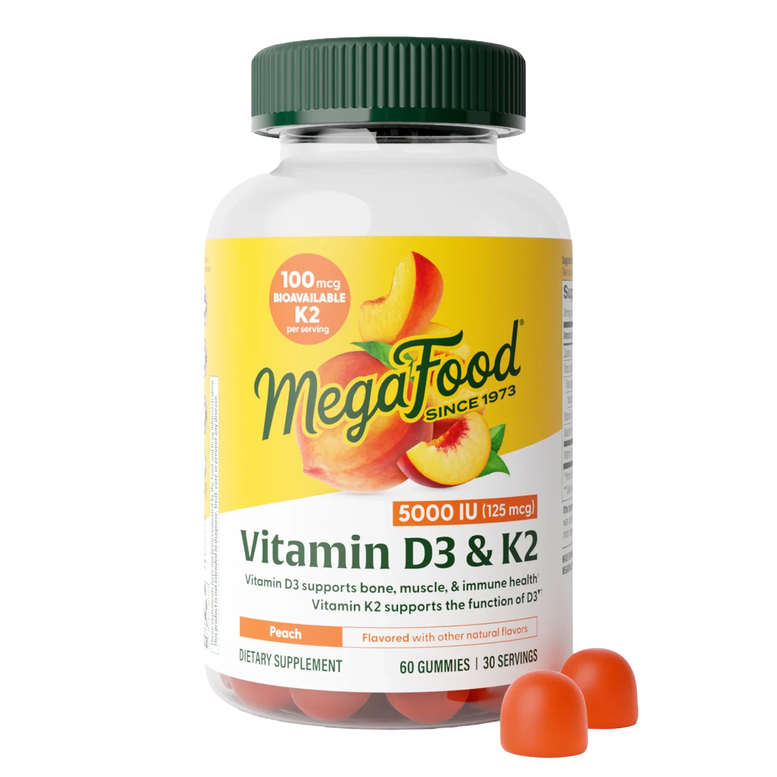 Image of Vitamin D3+ K2 5000 IU Gummies (125 mcg)