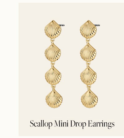 Scallop Mini Drop Earrings