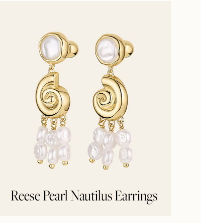 Reese Pearl Nautilus Earrings