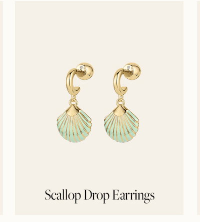 Scallop Drop Earrings