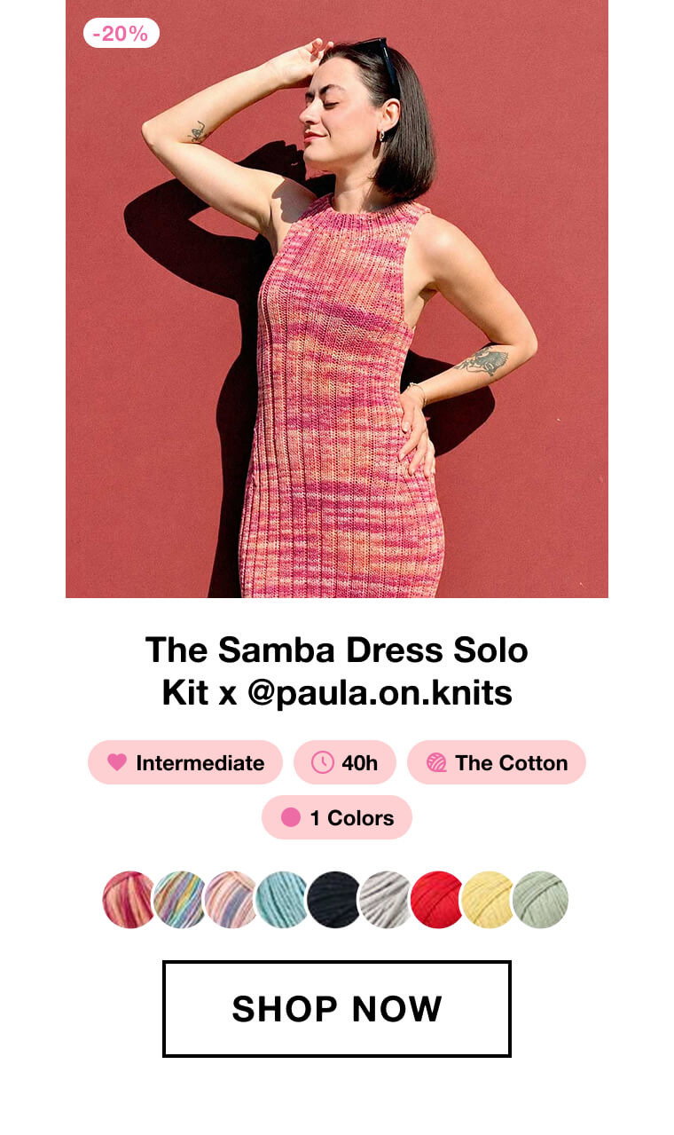 The Samba Dress Solo Kit x @paula.on.knits 1