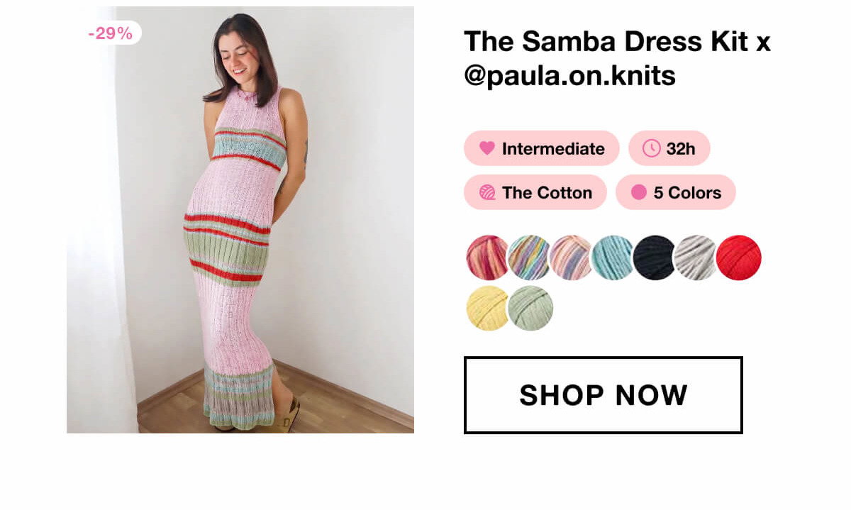 The Samba Dress Kit x @paula.on.knits