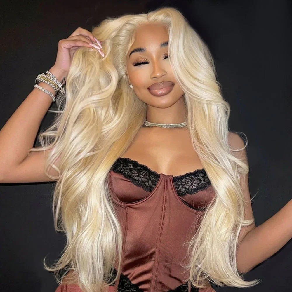 Megalook 13x6 Three-Go™ 613 Blonde Glueless Wigs Straight & Body Wave With Drawstring 100% Human Hair Wig