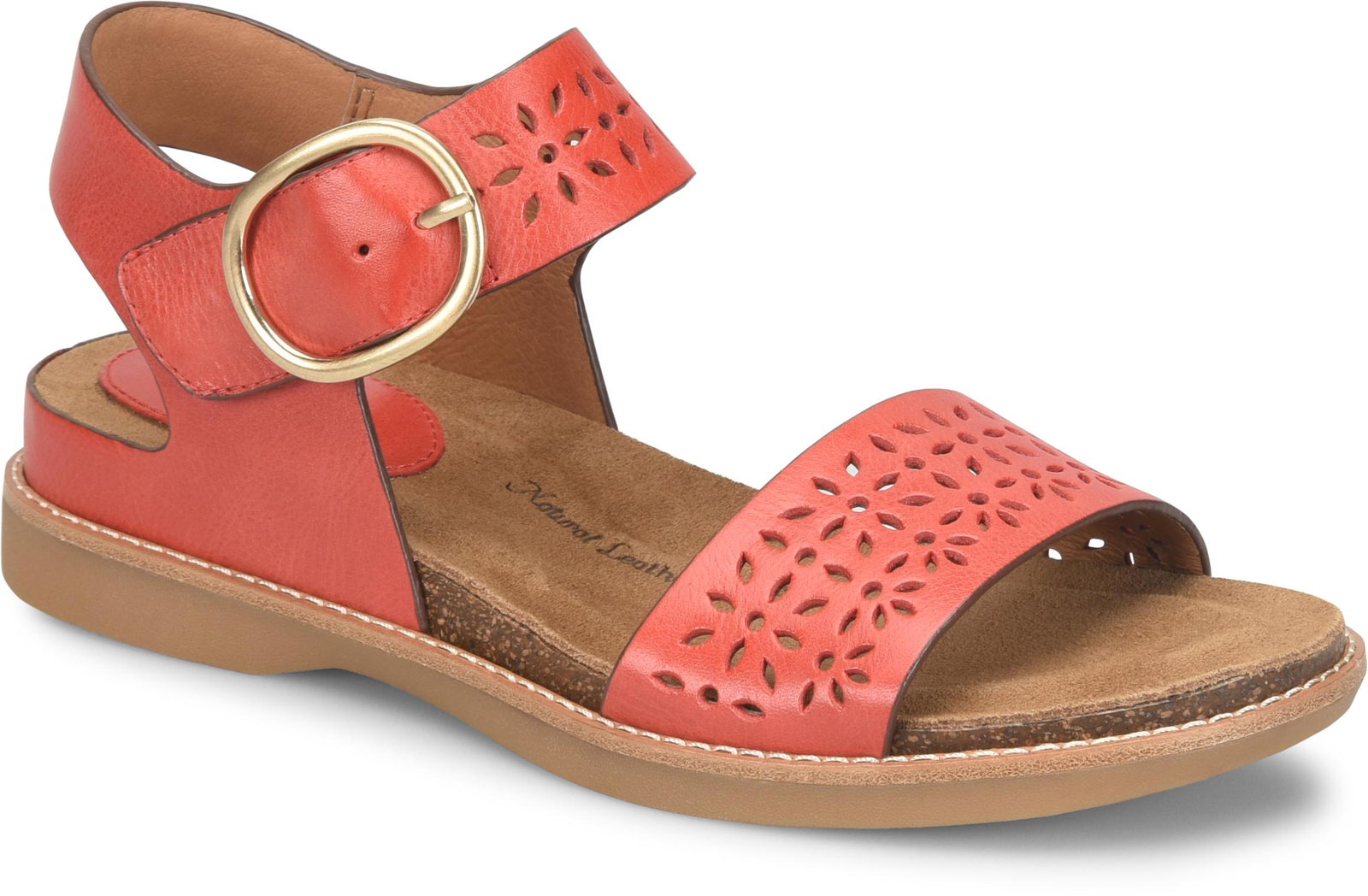 Söfft Bali III sandal in red coral