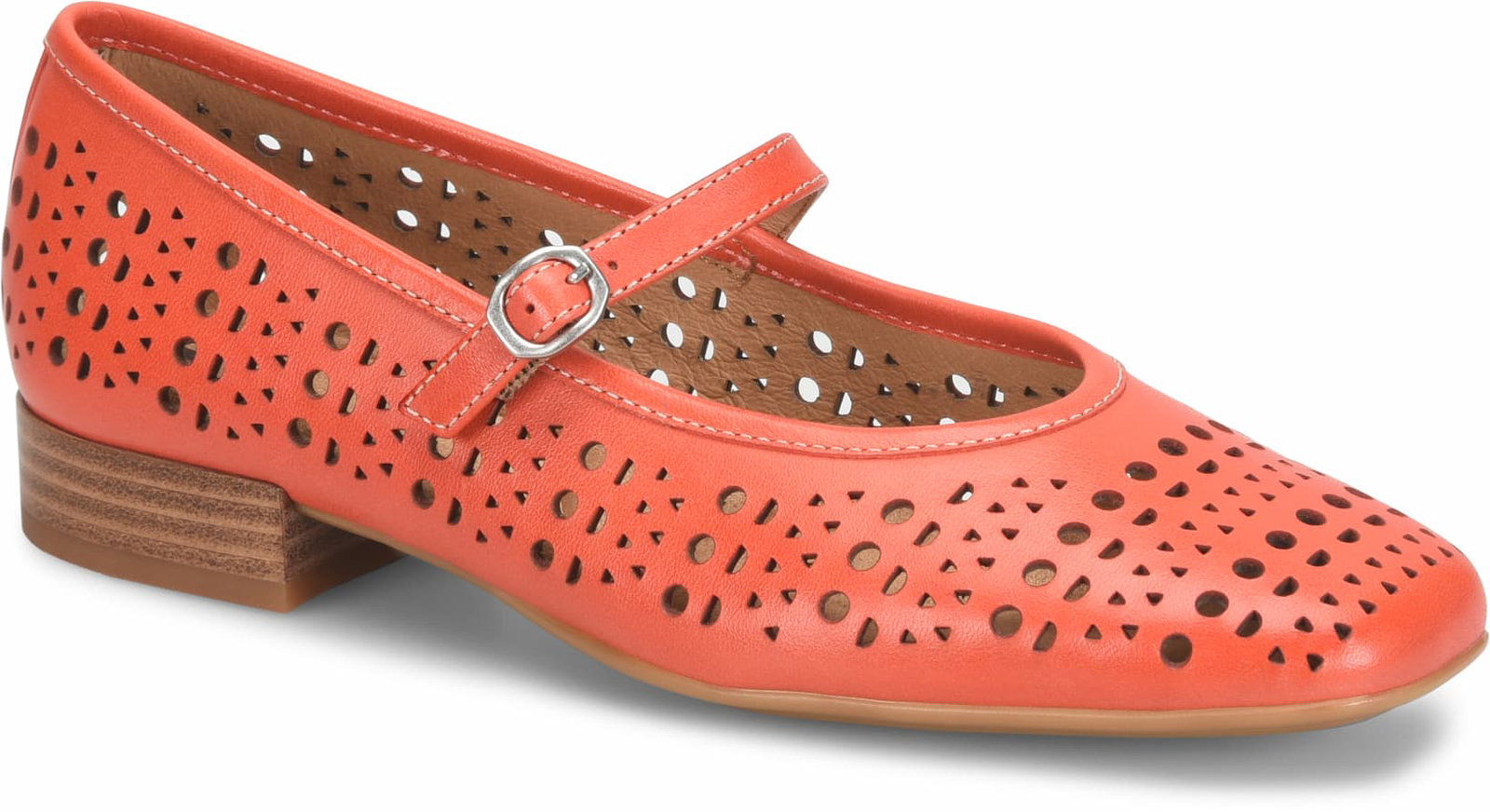 Söfft Ellie mary jane flat in red coral