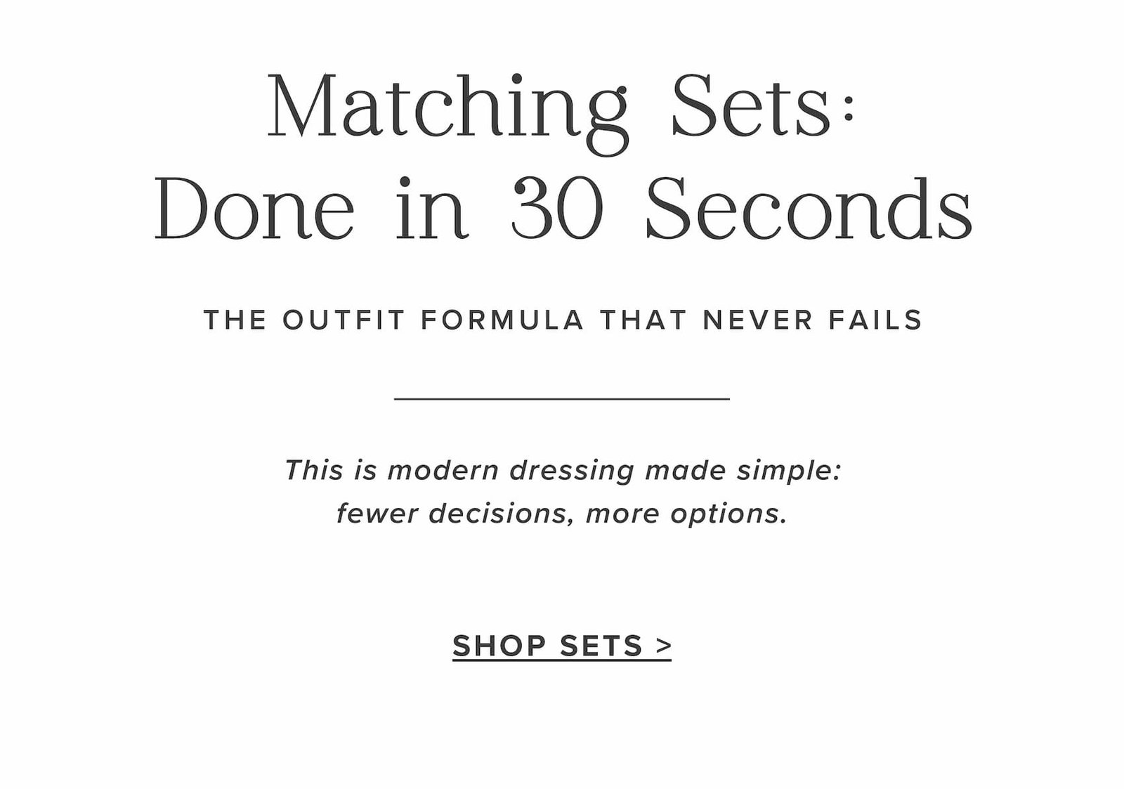 Matching sets: done in 30 seconds