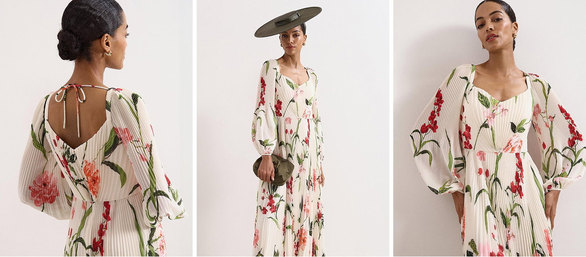 Reanna Floral Pleated Maxi Dress
