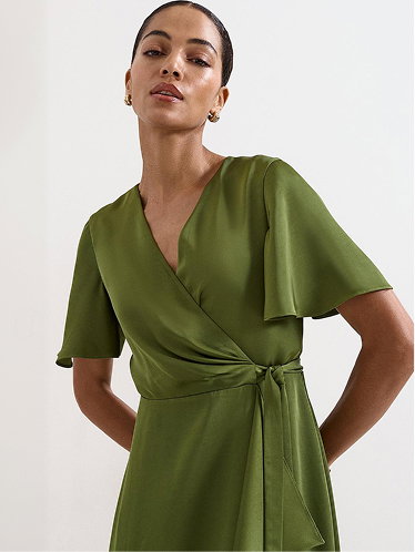 Julissa Green Wrap Dress