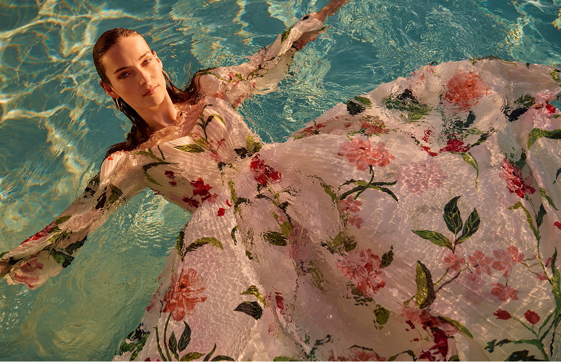 Reanna Floral Pleated Maxi Dress