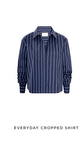 Everyday Cropped Shirt in Hartford Stripe