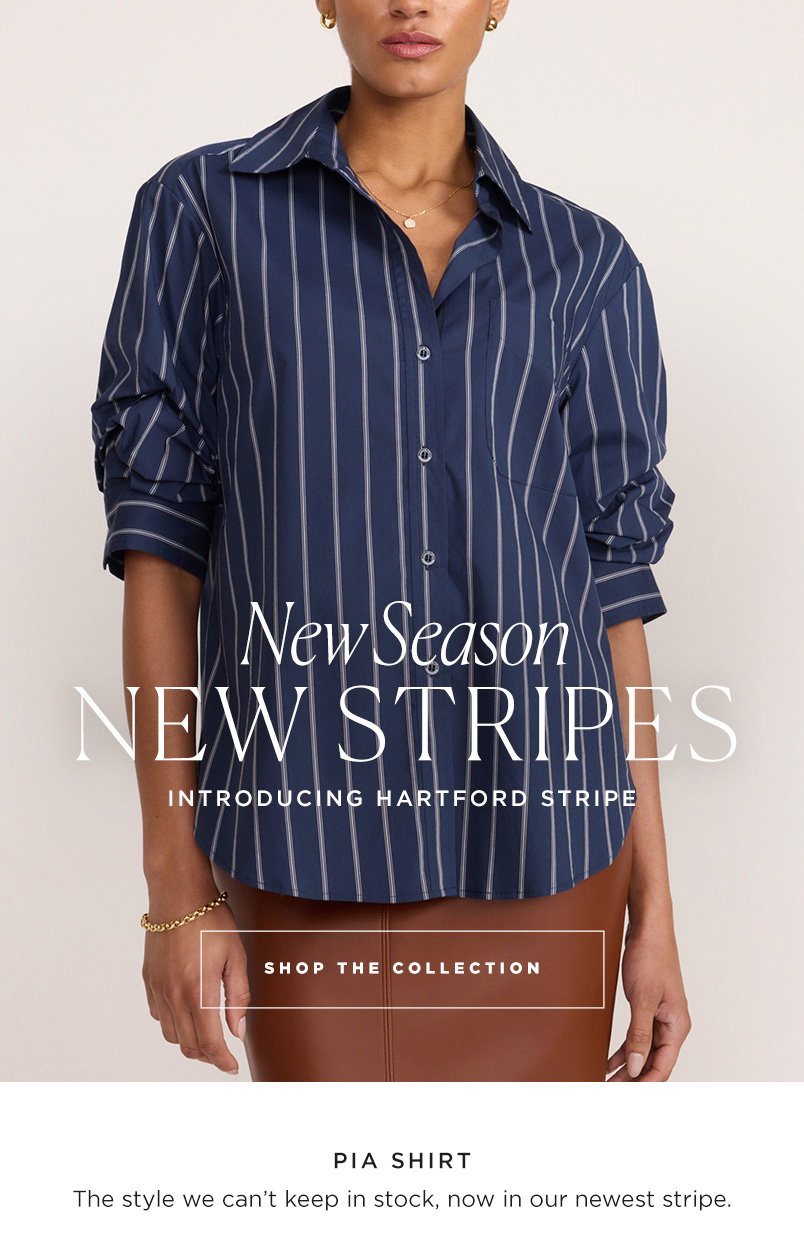 Introducing Our New Hartford Stripe featuring the Pia Shirt