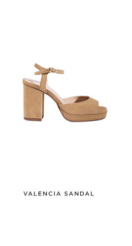 Valencia Suede Sandal in Antler
