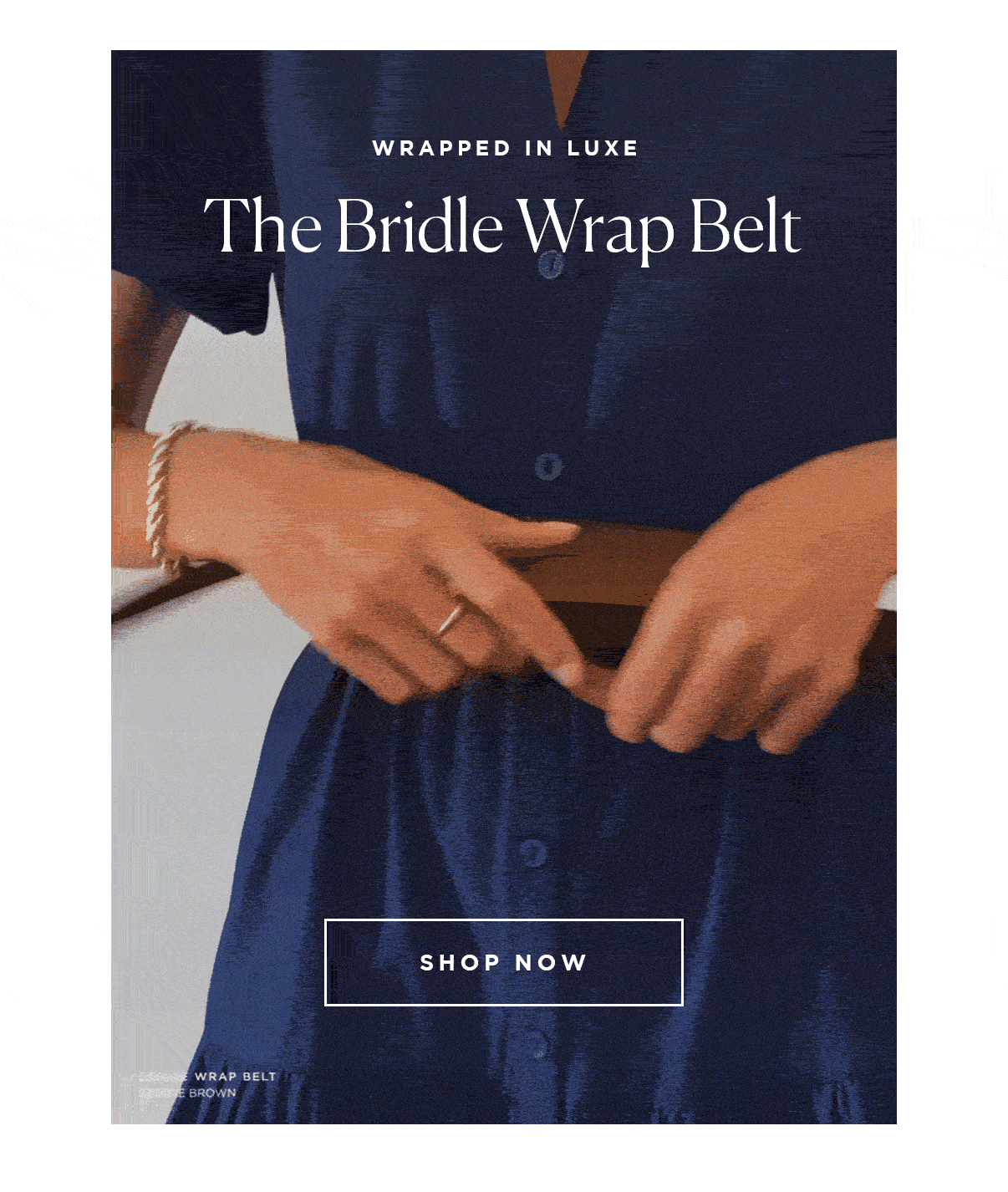 Bridle Wrap Belt in Saddle Brown