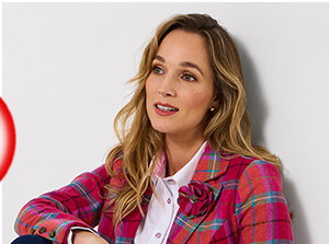 Charming Check Jacket With Detachable Corsage - 30% OFF NOW £60