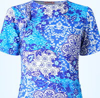 All The Blues Knot Front Jersey Top