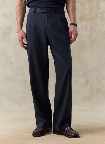 Pleated Lyocell Trousers