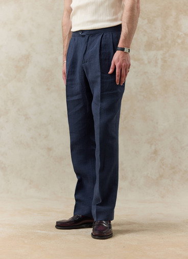 Pleated Linen Trousers