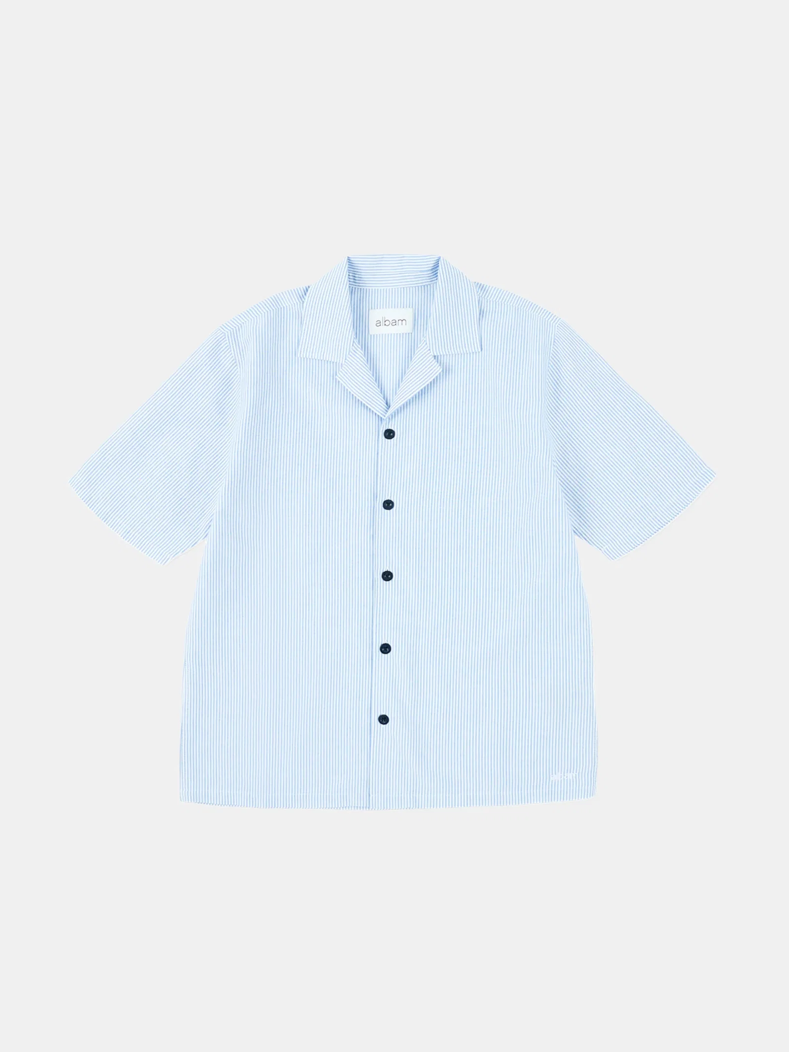 Image of Oxford Stripe Fenton Shirt in Pale Blue
