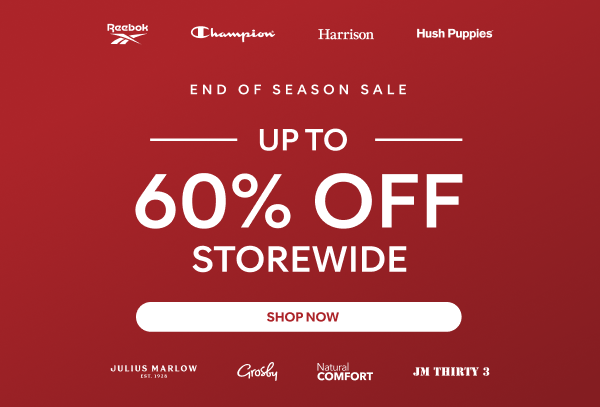 up to 60% off storewide
