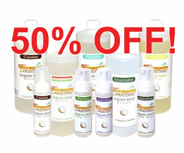 50% OFF Liquid Soaps