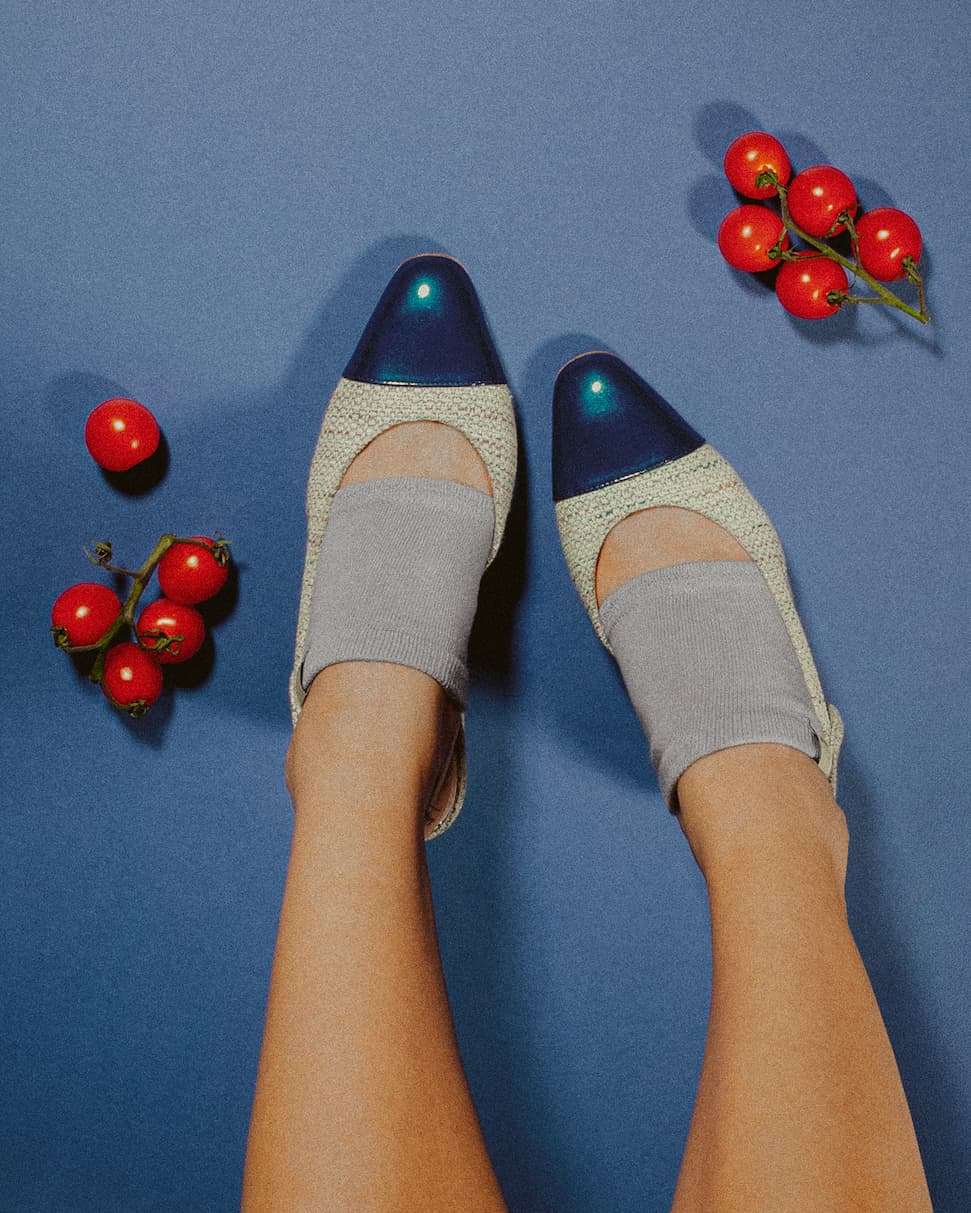 Open-toes socks | Chalk