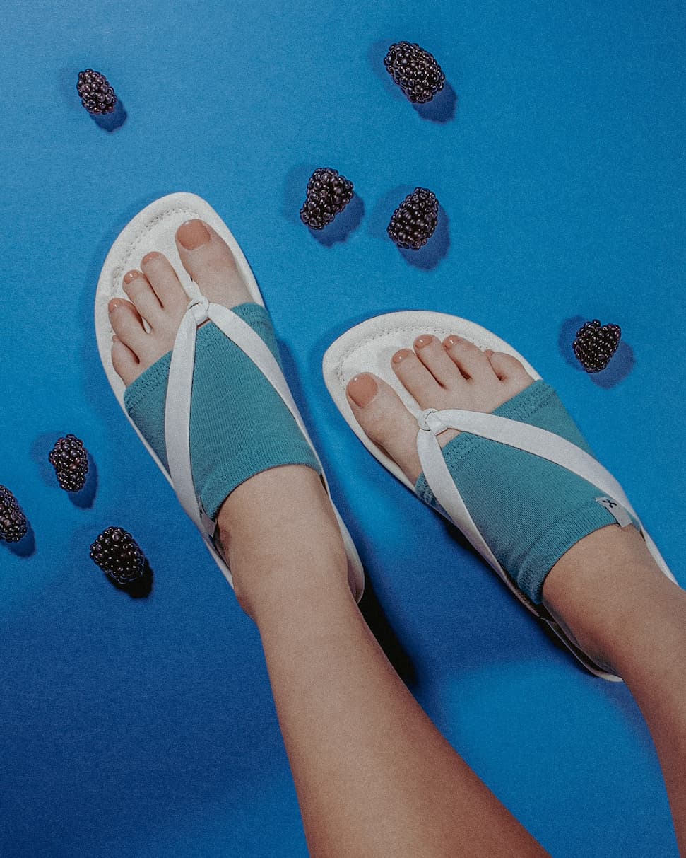 Open-toes socks | Celadon