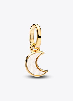 White Crescent Moon Mini Dangle Charm