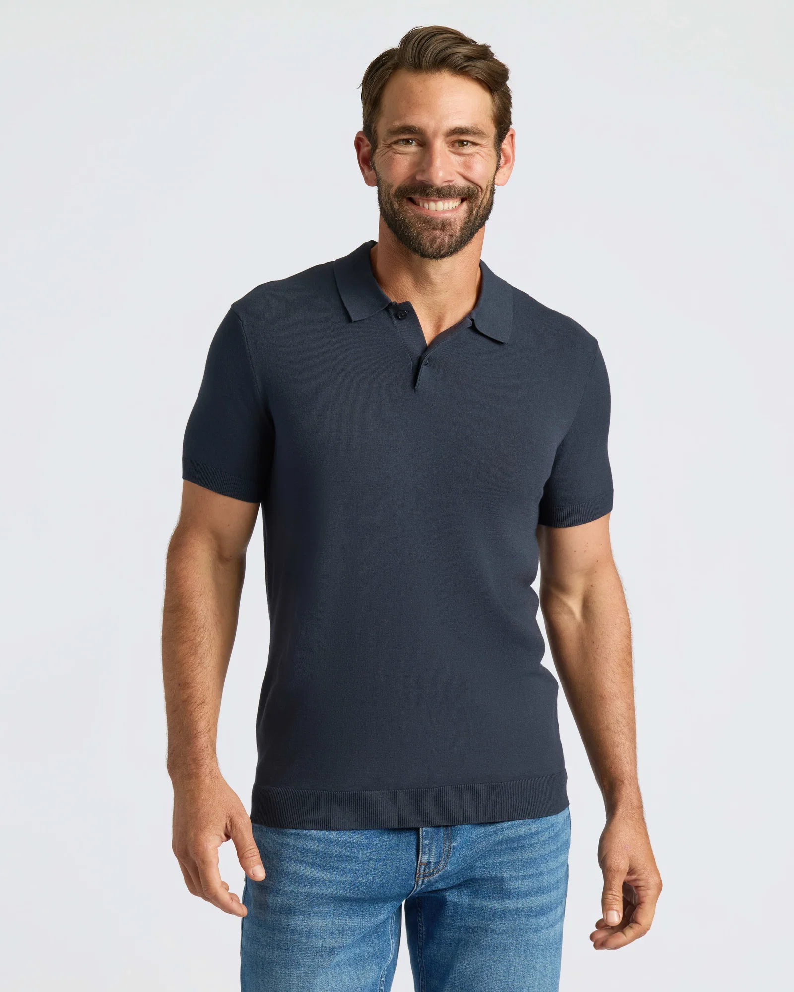 Image of Navy Dressy Polo