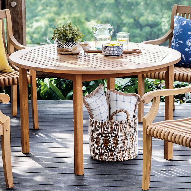 Rosemont Teak Outdoor Dining Table, 48"