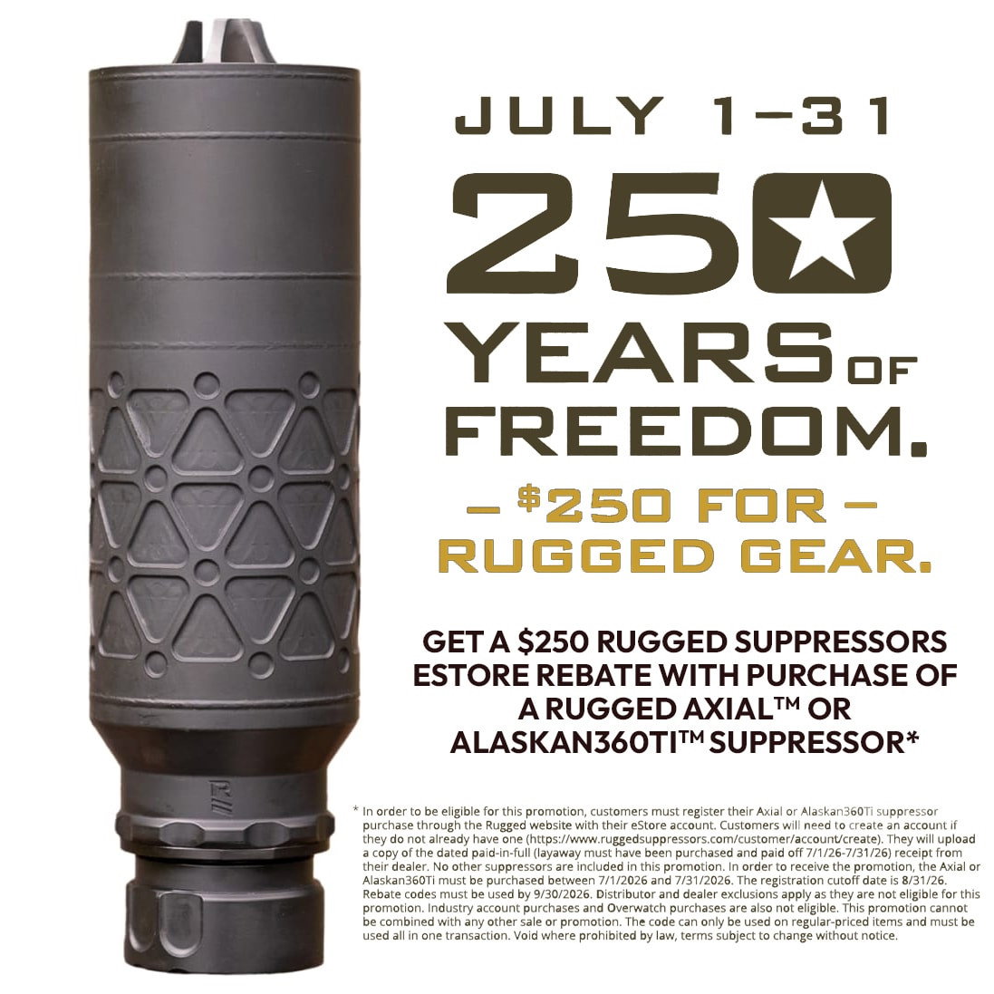 Image of Rugged Suppressors Axial Suppressor AXL762