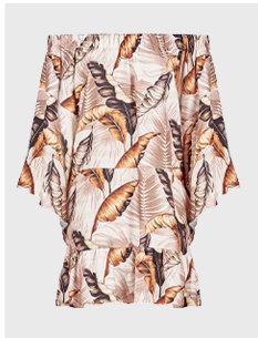 Printed Off the shoulder dress
