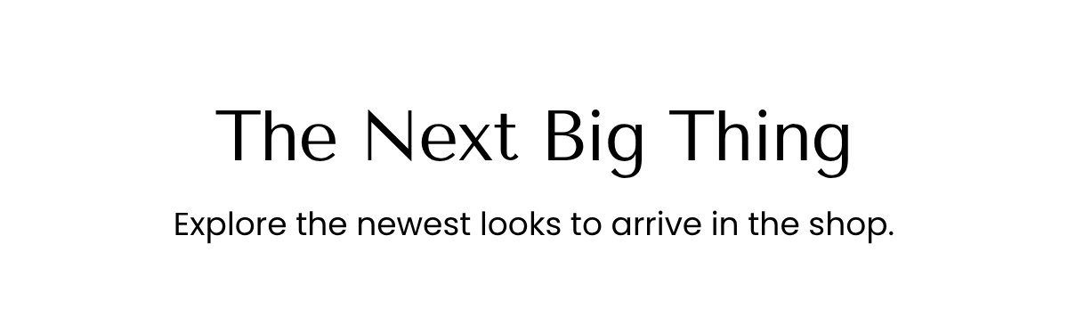 The Next Big Thing