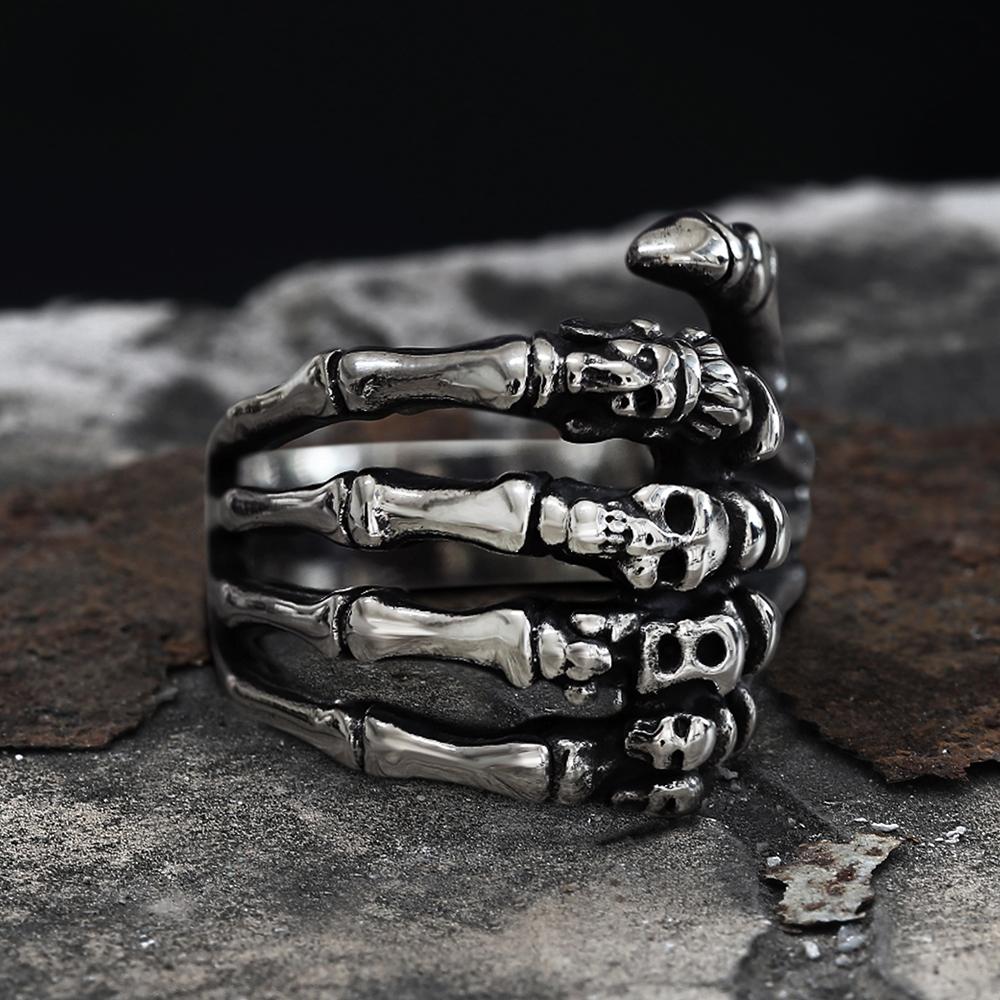 Image of Claw Stainless Steel Skull Ring