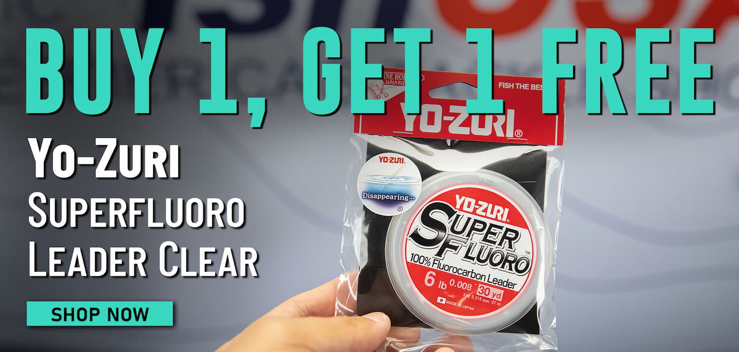 Buy 1 Get 1 Free  Yo-Zuri Superflouro Leader Clear Shop Now