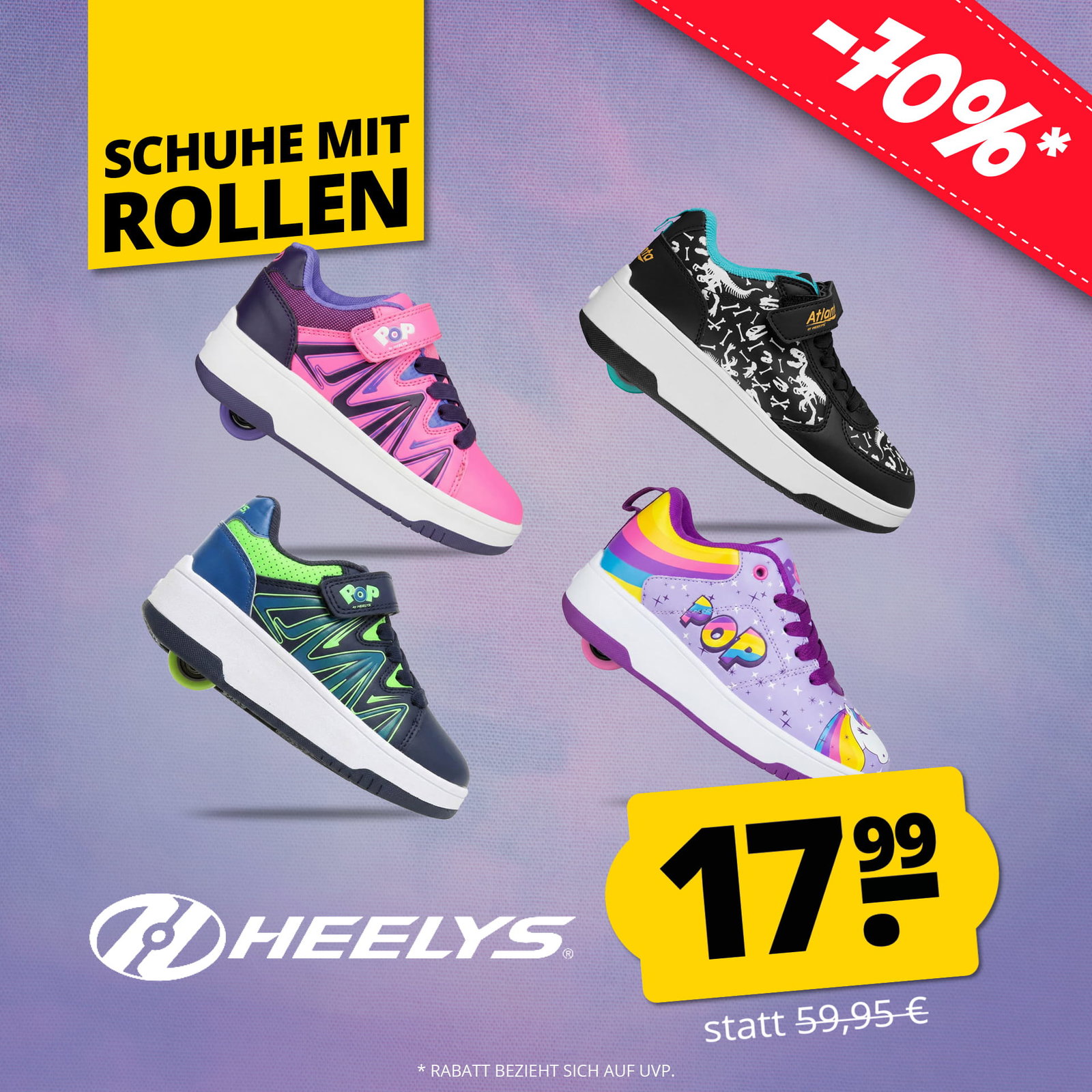 HEELYS Pop Kinder Schuhe mit Rollen 