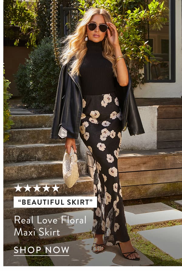 Real Love Floral Maxi Skirt
